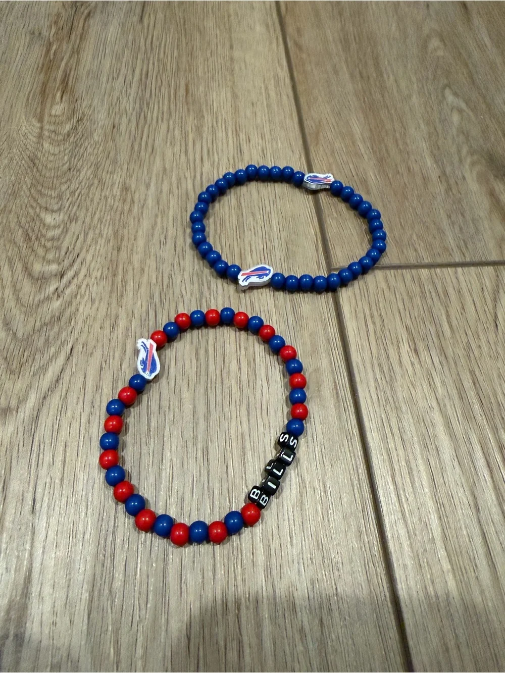Buffalo Bills lanyard and bracelets